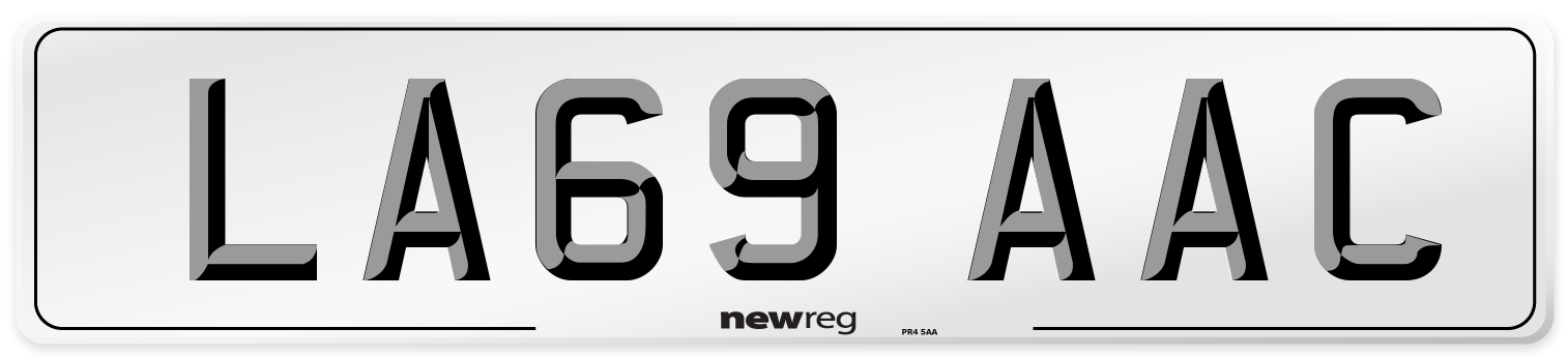 LA69 AAC Number Plate from New Reg